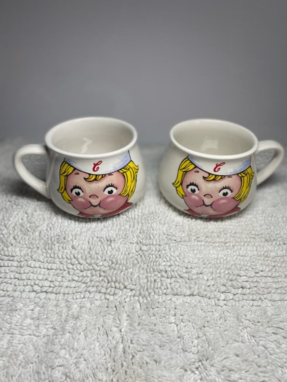 Vintage 1998 Campbell’s Soup Porcelain Mugs • Houston Harvest • Set of 2